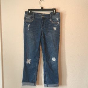 White House Black Market low rise demon jeans 2
